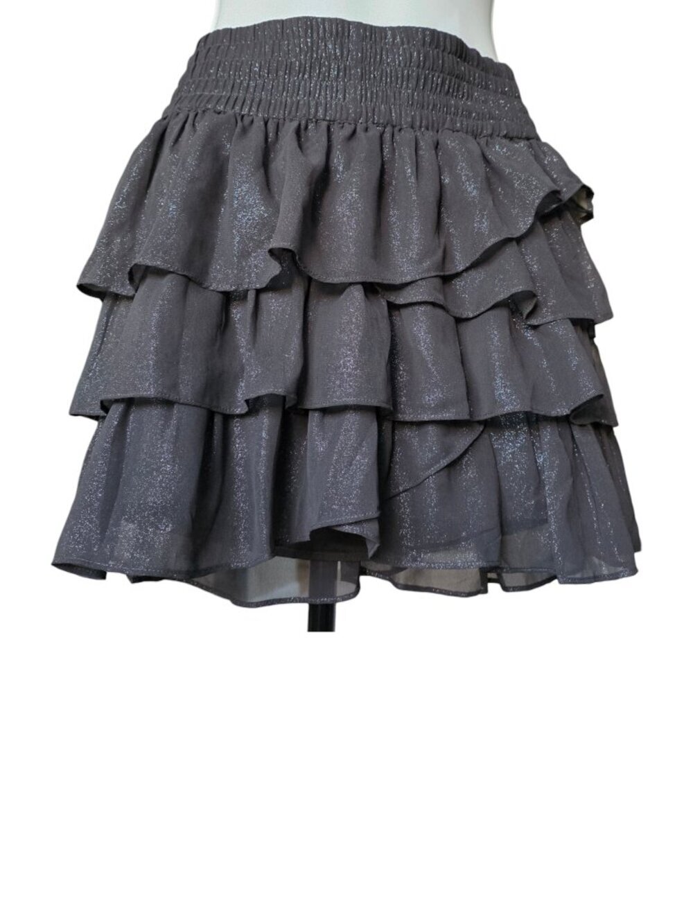 NWT AMERICAN EAGLE GLITTER RUFFLED SKIRT SIZE XS